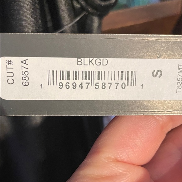 Nicole Miller Black Maxi Dress with Gold Accents size small NWT - Picture 4 of 6